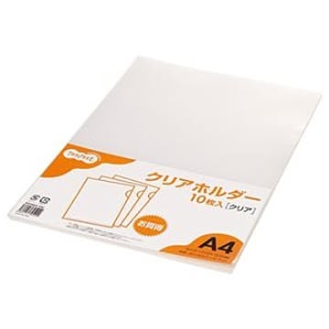 （まとめ） TANOSEE クリアホルダー A4 クリア 1セット（30枚：10枚×3パック） 【×15セット】