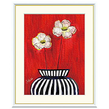 額絵 白い花 中野ひまり 61x49.5cm 三幸