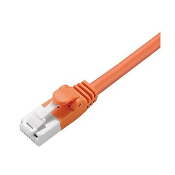 RoHS CAT5E 爪折れ防止 LANケーブル 10m／オレンジ ×10セット