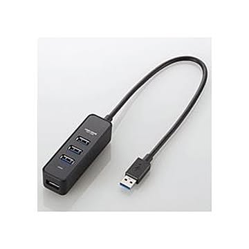 まとめエレコム マグネット付きUSB3.0ハブバスパワー専用 4ポート ブラック U3H-T405BBK 1個×2セット