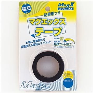 (まとめ) マグエックス マグネット粘着付テープ 幅30×長さ500×厚さ1.2mm MST-500-30 1個 【×30セット】