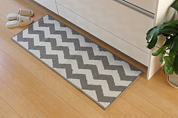 イケヒコ・コーポレーション ウェイク キッチンマット 45×252cm グレー
