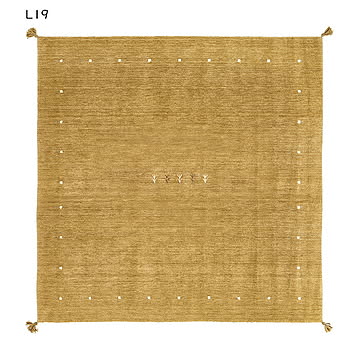 ギャッベ ラグ LORRI BUFF インド製 正方形 200x200cm 萩原