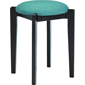 スタッキングスツール ブラック×ブルー 幅40.5×奥行40.5×高さ46.5cm 木製完成品