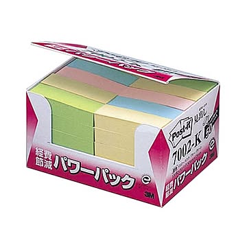 （まとめ） 住友スリーエム ポストイット(R) パワーパックシリーズ 50個入り 横15×縦50mm 7002-K 混色 50個入 【×3セット】