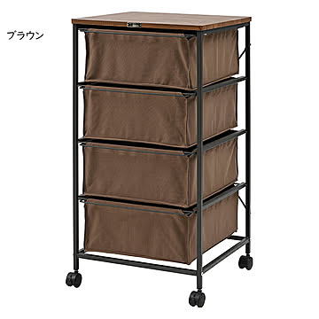 ラック 組立式 チェスト4段 MIP-574 幅43x奥行44x高さ84cm 東谷