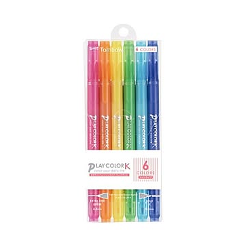（まとめ） トンボ鉛筆 プレイカラーK 6色セットA GCF-611A×10セット