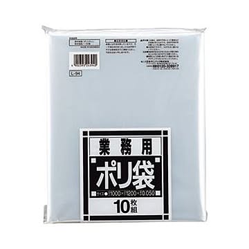 （まとめ）日本サニパック Lシリーズ 業務用ポリ袋 ダストカート用 透明 120L L-94 1パック（10枚）【×20セット】