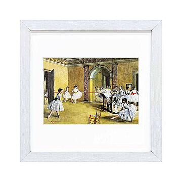 Edgar Degas（エドガー ドガ） ル・ペルティエ街のオペラ座の稽古場 アートポスター（フレーム付き） m11537