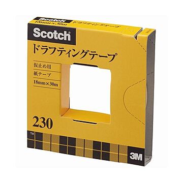 （まとめ） 3M スコッチ ドラフティングテープ 230 大巻 18mm×30m 230-3-18 1巻 【×5セット】