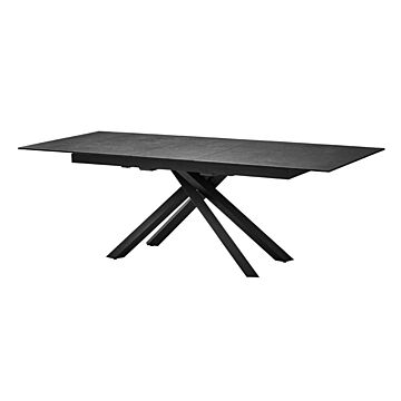 伸長式テーブル グレー セラミック製 160-200