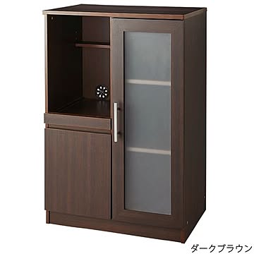 ダークブラウン スタイリッシュキッチン収納シリーズ 台所収納 60×40×89cm 引き出し 扉付き