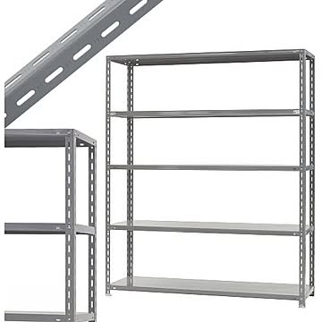 スチールラックのキタジマ 力量 5段 グレー 150kg/段