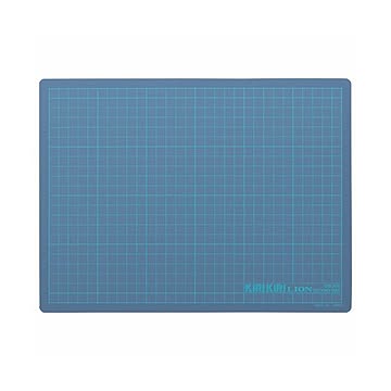 （まとめ） ライオン事務器 カッティングマットKIRIKIRI 再生PVC製 320×240×1.2mm ブルー CM-30K 1枚 【×10セット】