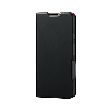エレコム Google Pixel 5a ケース カバー レザー 手帳 フラップ 薄型 軽量 マグネット カードポケット付 ブラック PM-P211PLFUBK