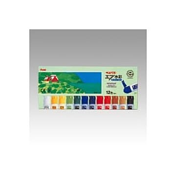 （まとめ） ぺんてる エフ水彩 ポリチューブ入（ワンタッチキャップ） WFC1-12 入 【×5セット】