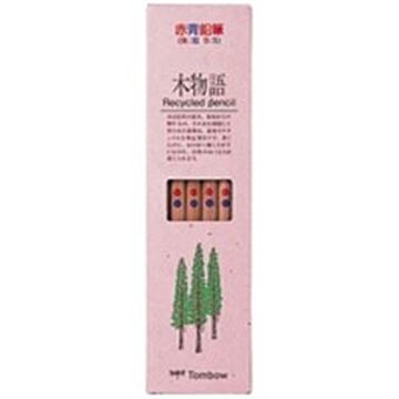（まとめ）トンボ鉛筆 エコ鉛筆 木物語 CV-REAVP 朱藍×5セット