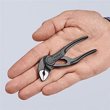 KNIPEX クニペックス 全長１００ｍｍ 手のひらサイズ コブラ Ｃｏｂｒａ ウォーターポンププライヤー  8700-100BK