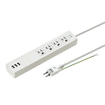 サンワサプライ USB充電機能付きタップ TAP-F37U-2 管理No. 4969887838181