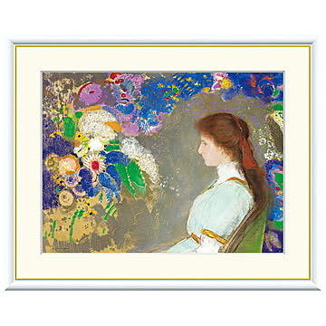 額絵 ヴィオレット・ハイマンの肖像 オディロン・ルドン 61x49.5cm 三幸