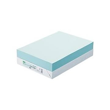 (まとめ) TANOSEE αエコカラーペーパーII B4 ライトブルー 1冊（500枚） 【×10セット】