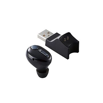 エレコム Bluetoothヘッドセット/極小/HSC31PC/USB充電クレードル付き/ブラック LBT-HSC31PCBK