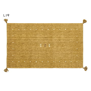 ギャッベ ラグ LORRI BUFF インド製 長方形 80x140cm 萩原