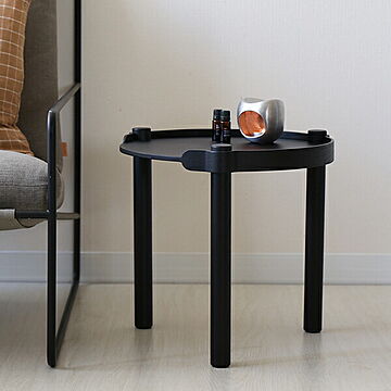 Cooee Design (クーイーデザイン) Woody Table (ウッディ テーブル) φ45cm オーク/ブラックオーク