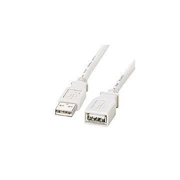 (まとめ)サンワサプライ USB延長ケーブル KB-USB-E1K2×5セット