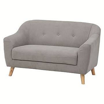 エメル 2人掛けソファ グレー