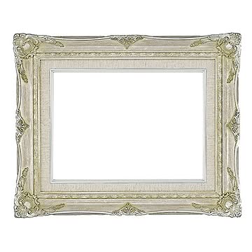 豪華仕様 油絵額縁/油彩額縁 【F6 シルバー】吊金具付き