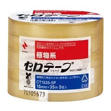 （まとめ） ニチバン セロテープ(R) （大巻）巻芯径76mm業務用 CT1535-5P 5巻入 【×10セット】