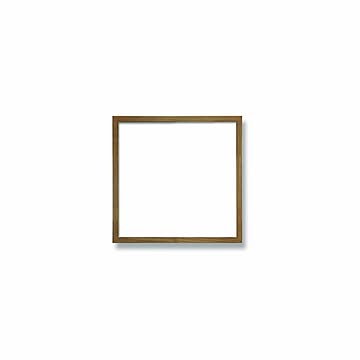 角額細い木製正方形額・壁掛けひも・紫外線から作品を守るUVカットアクリル付き　■9102 150角(150×150mm)「茶」