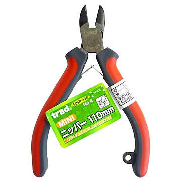 (業務用10個セット) trad ミニニッパー（DIY 工具 プライヤー） NO.4 MNP110mm レッド＆グレー