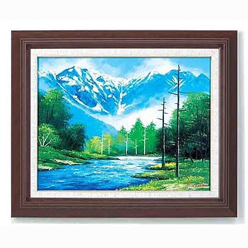 油絵額フレームセット 【オンタケF6号】 工藤昭重 「上高地」 433×525×50mm 化粧箱入り