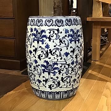 陶器 青花 スツール