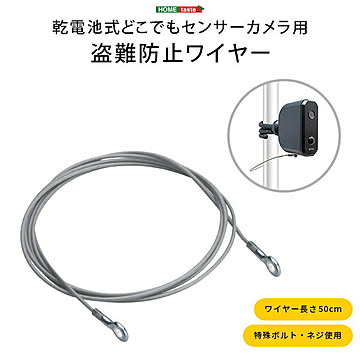 乾電池式どこでもセンサーカメラ用 盗難防止ワイヤー【OG】
