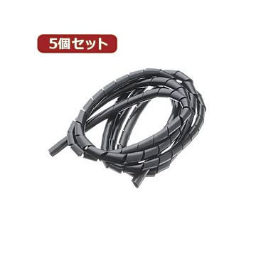 （まとめ）YAZAWA 5個セットまとめるチューブ FCT15KX5【×3セット】