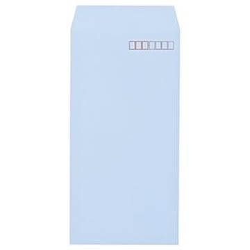 （まとめ） キングコーポレーション ソフトカラー封筒 長3 80g／m2 〒枠あり アクア N3S80A 1パック（100枚） 【×10セット】