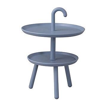 クッカ ブルー 円形 ミニサイドテーブル 直径42cm 組立品