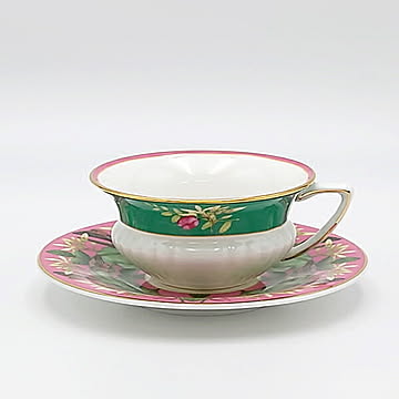 ウェッジウッド　ワンダーラスト　ティーカップ＆ソーサー　ピンクロータス　Wedgwood　イギリス　洋食器　ブランド