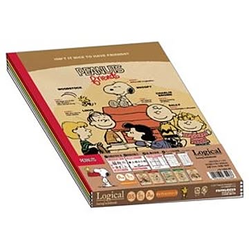（まとめ） ピーナッツ スイングロジカルノート B5／A罫／30枚 スヌーピー／キャプション 5冊パック ノS-138A-5P【×10セット】