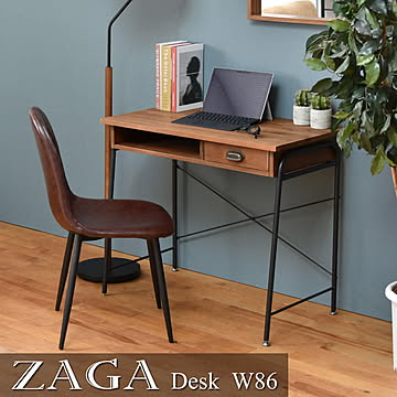 ZAGA　デスク　幅86 デスク デスク回り デスク収納 ワークデスク 作業机 机 デスクスペース デスク環境 テレワーク テレワークデスク テレワークスペース ナチュラル