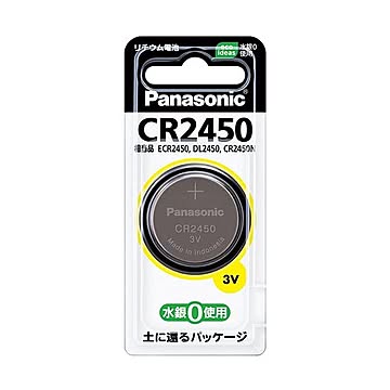 (まとめ) パナソニック コイン形リチウム電池CR2450 1個 【×30セット】