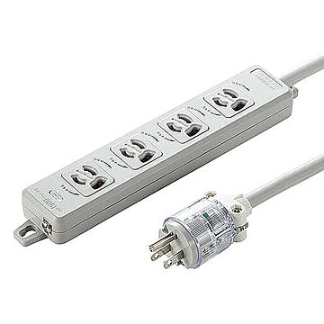 サンワサプライ 医用接地プラグ付き電源タップ TAP-HPM4-5W 管理No. 4969887839829