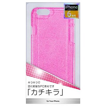 オズマ iPhone6用PCラメ入ジャケット ピンク