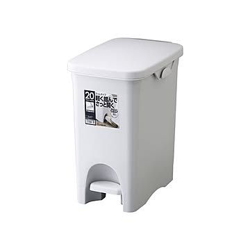 HOME＆HOME ペダル式ゴミ箱 フタ付き PP 20PS グレー 12セット