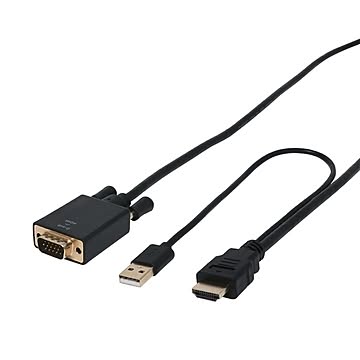 HDMIからD-subを搭載した機器へ映像を出力できるケーブル 2m HDC-DS20/BK