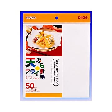 （まとめ）日本デキシー キッチン用品 天ぷら・フライ敷紙 50枚 【×10点セット】