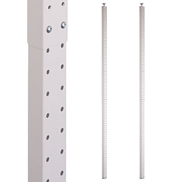 スチールラックのキタジマ 壁面突っ張りパンチングラック 有孔ボード風 幅5cm 高さ160～270cm